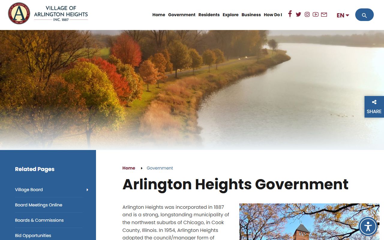 Arlington Heights government departments phone directory