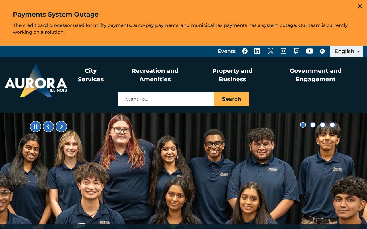 Aurora city government homepage phone directory