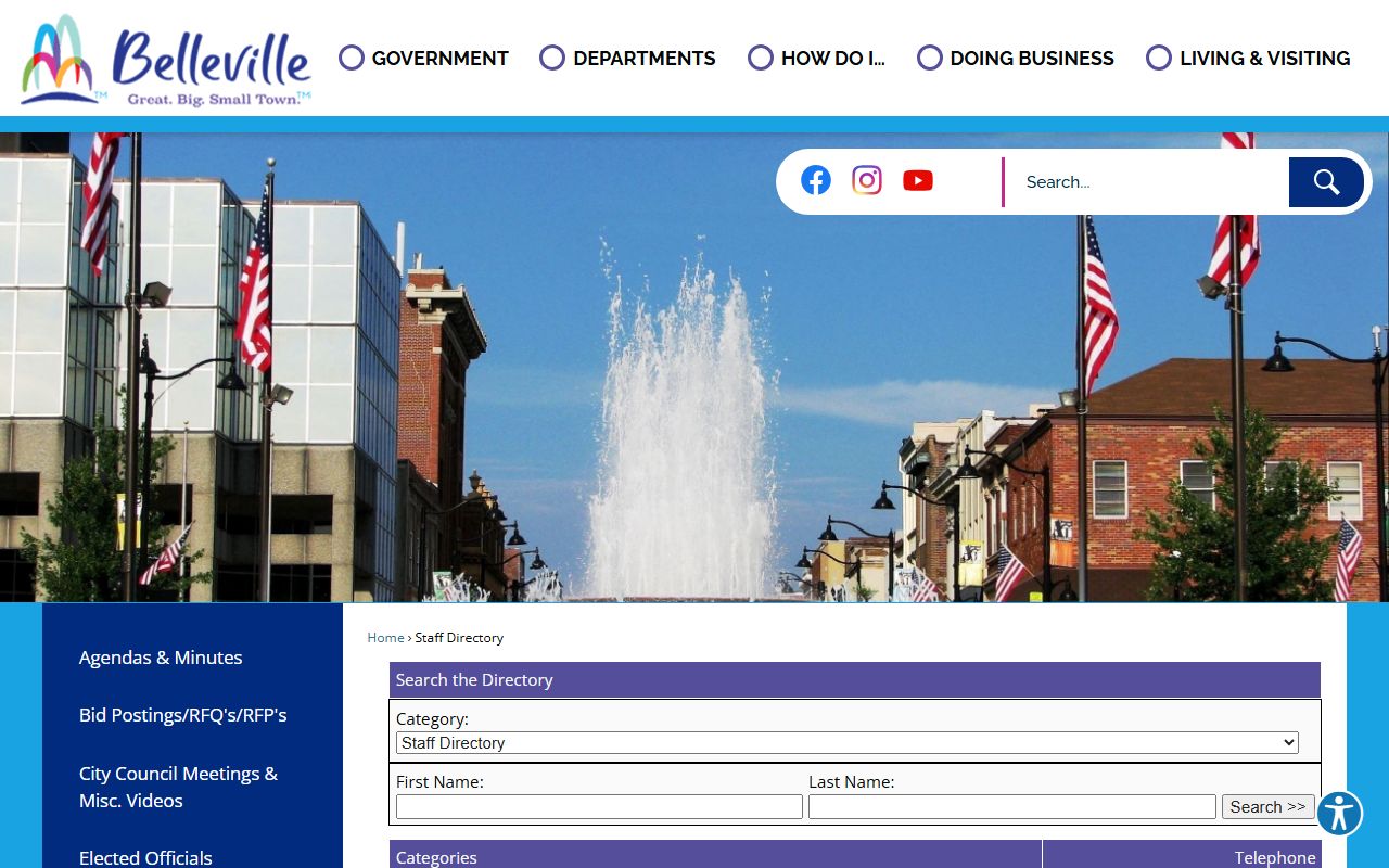 Belleville city staff directory phone numbers