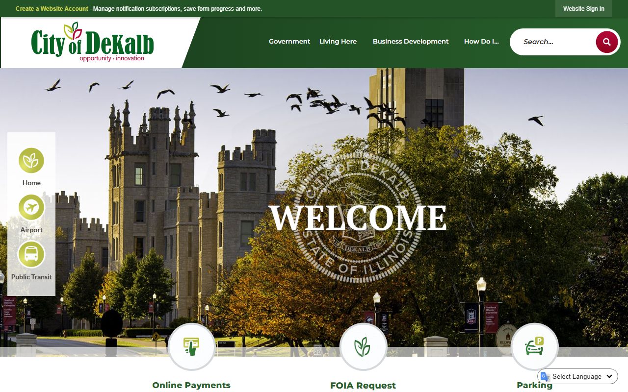 DeKalb city government homepage phone directory