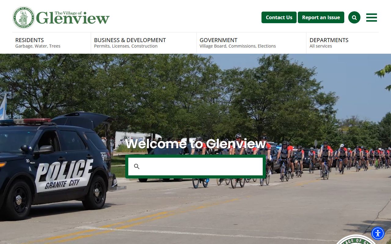 Glenview village government homepage phone directory