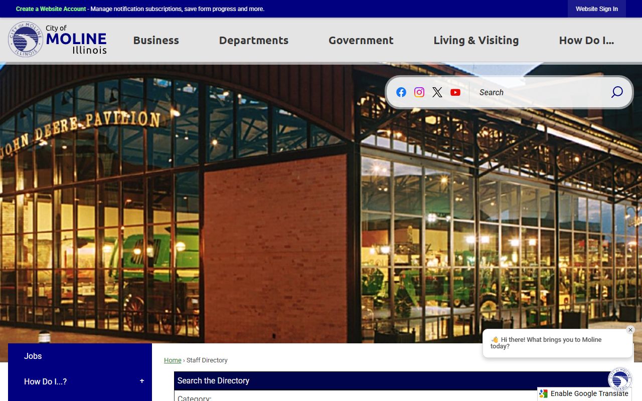 Moline city staff directory phone numbers