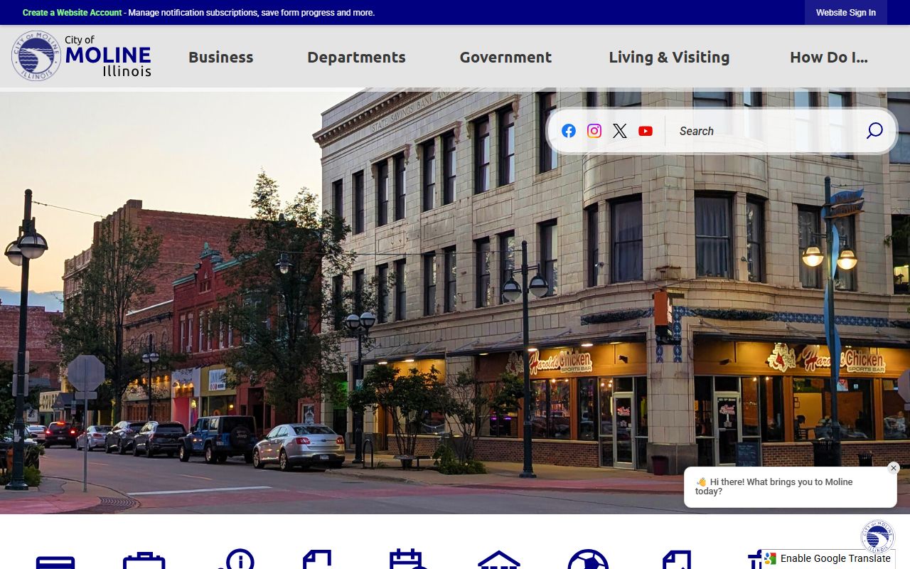 Moline city government homepage phone directory