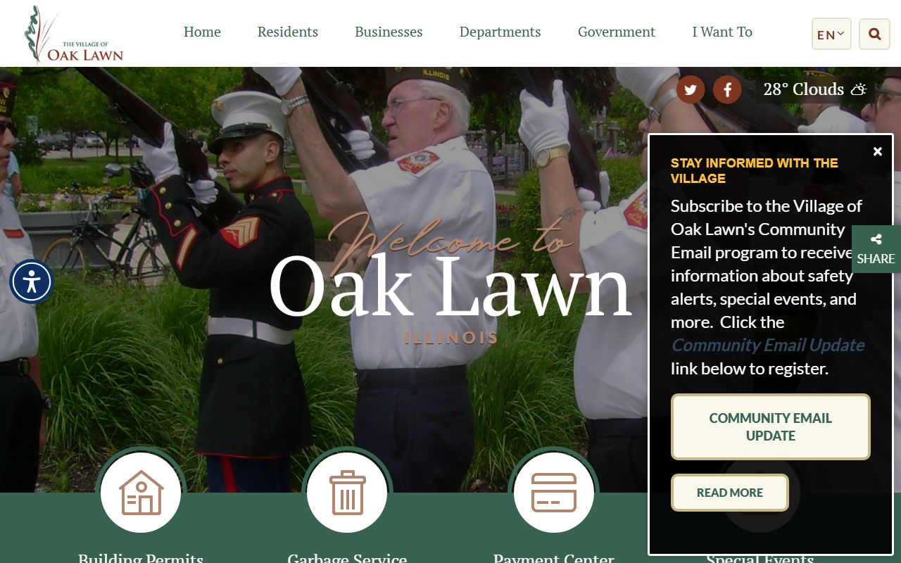 Oak Lawn village homepage phone directory