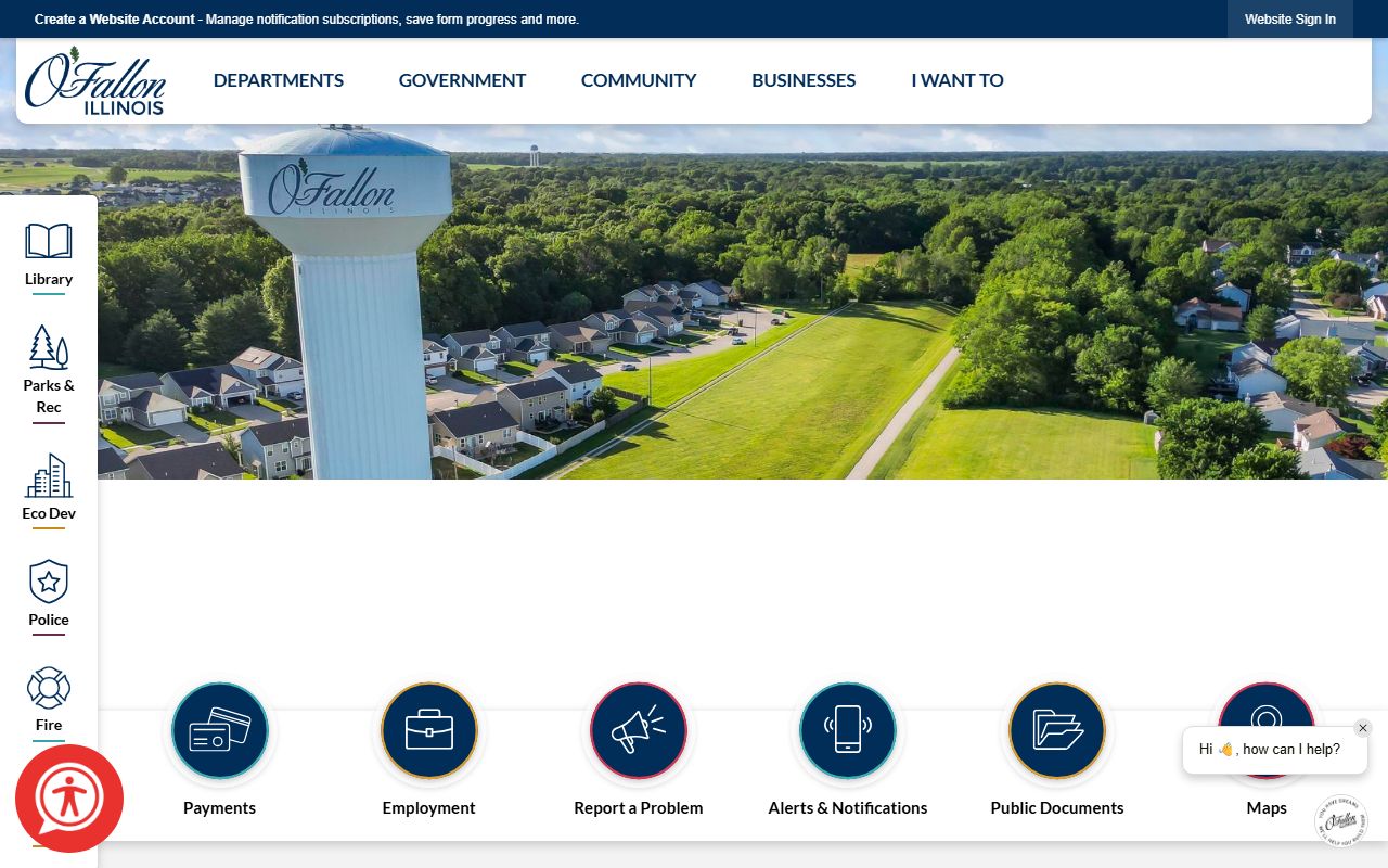 O'Fallon city government homepage phone directory