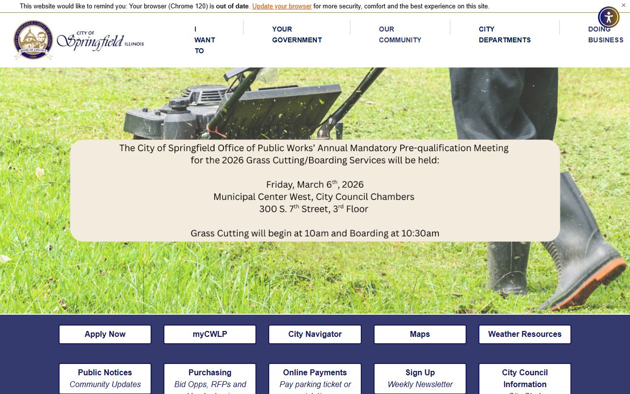 Springfield city homepage phone directory