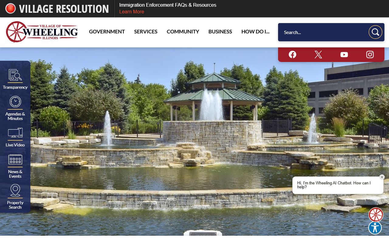 Wheeling village government homepage phone directory