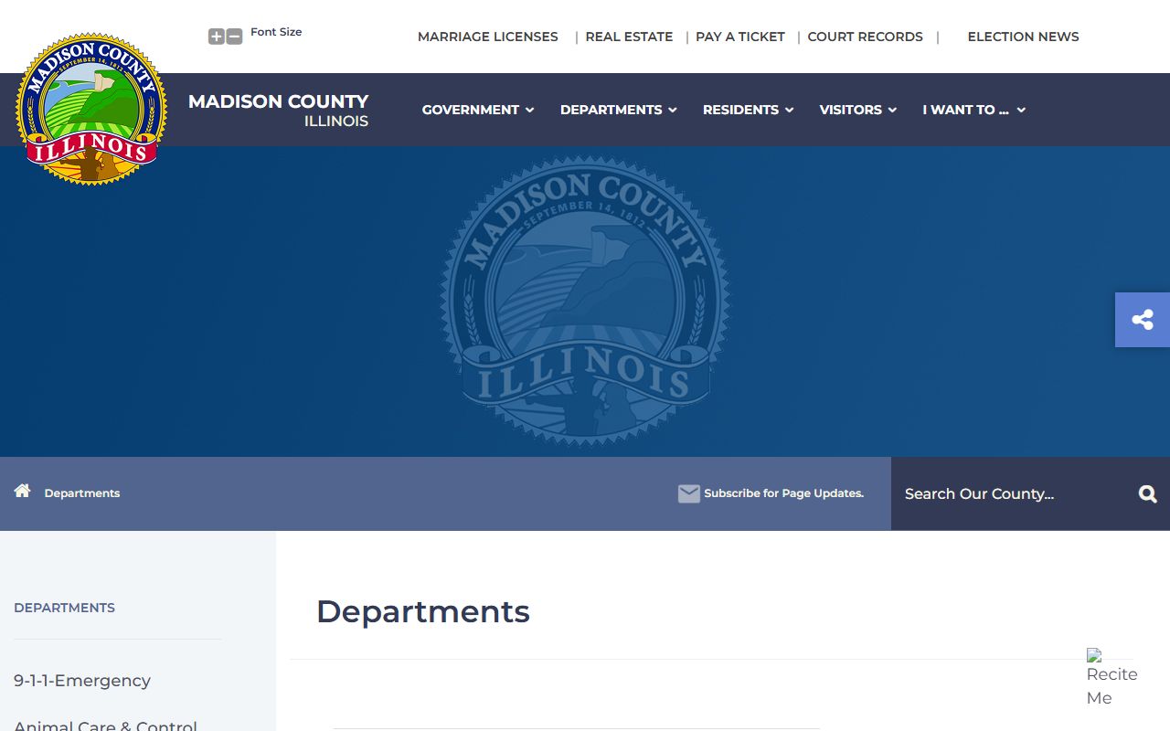 Madison County departments directory phone directory